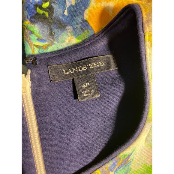 Lands End Vibrant Floral Sleeveless Dress SZ 4P - Picture 6 of 8